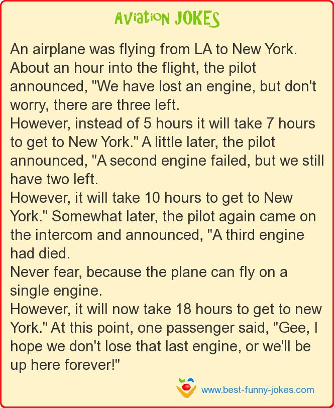 An airplane was flying from LA