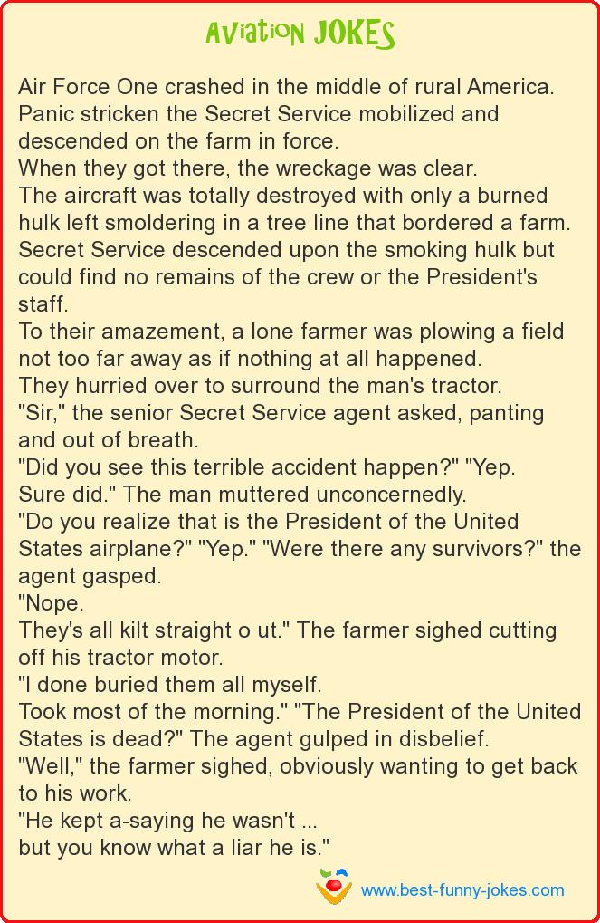 Air Force One crashed in the m