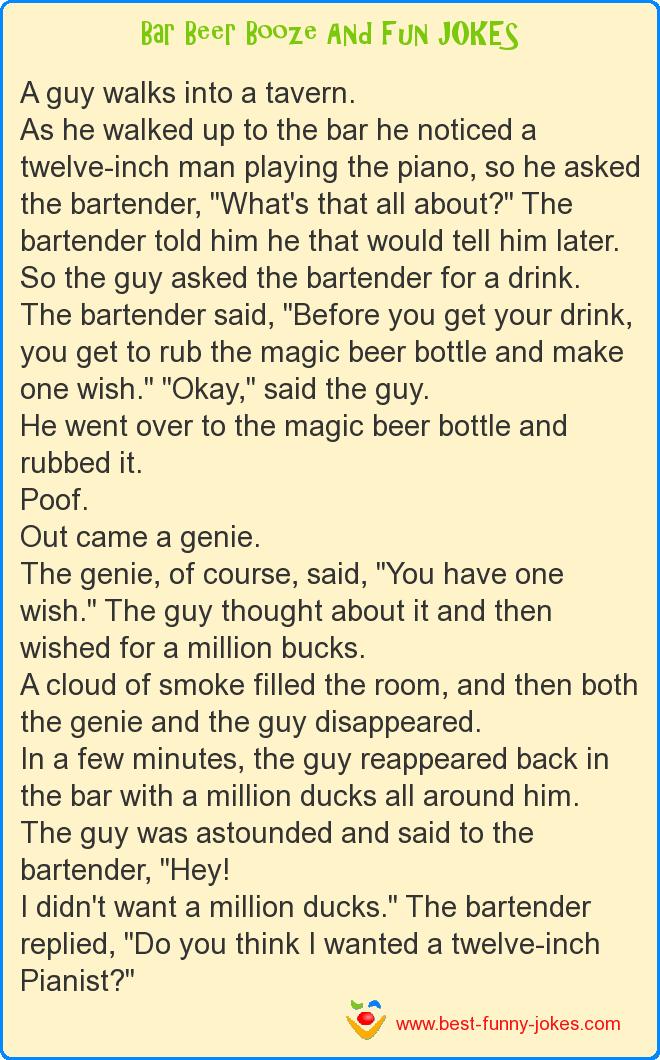 A guy walks into a tavern.
