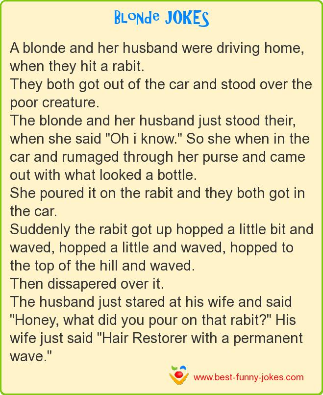 A blonde and her husband were