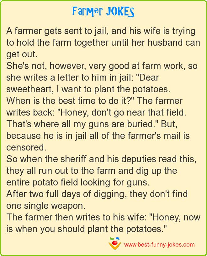 A farmer gets sent to jail,