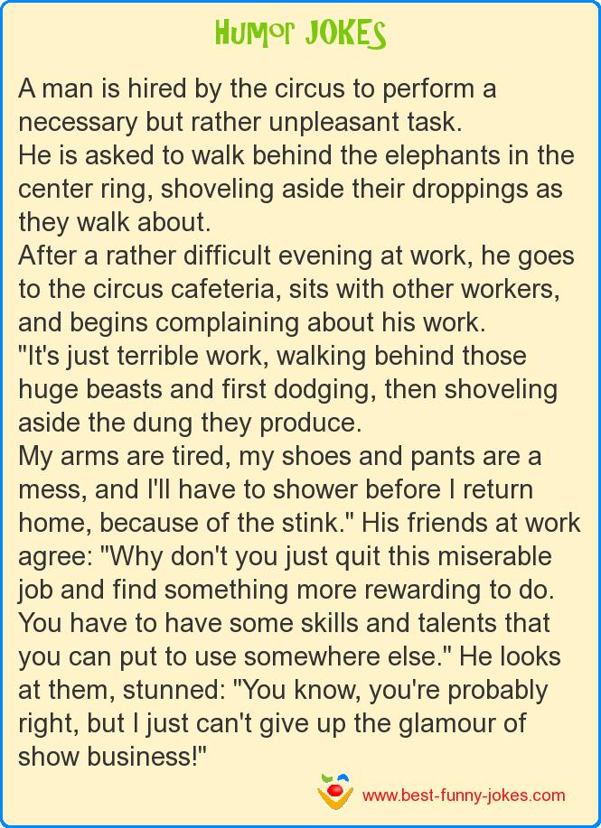 A man is hired by the circus t