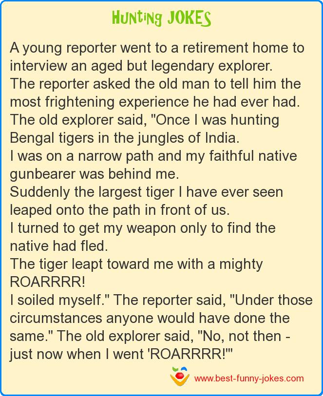 A young reporter went to a ret