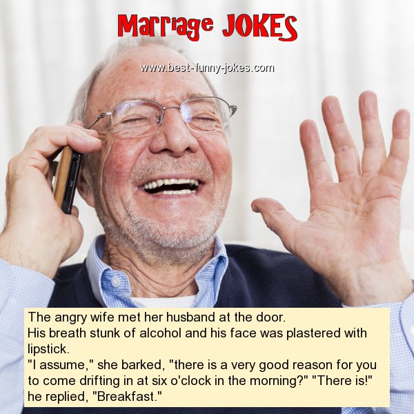 The angry wife met her husband