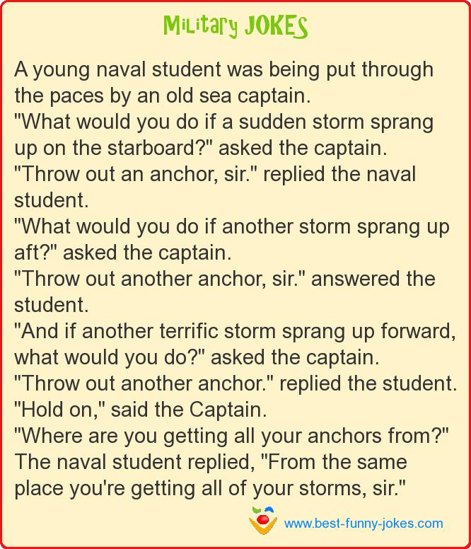 A young naval student was be