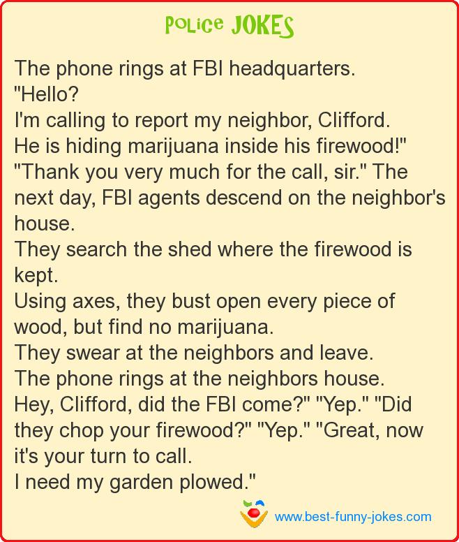 The phone rings at FBI hea