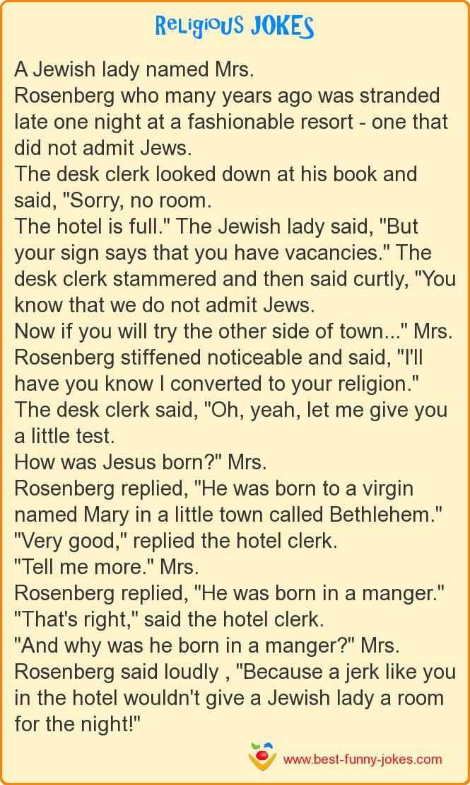 A Jewish lady named Mrs. Rosen