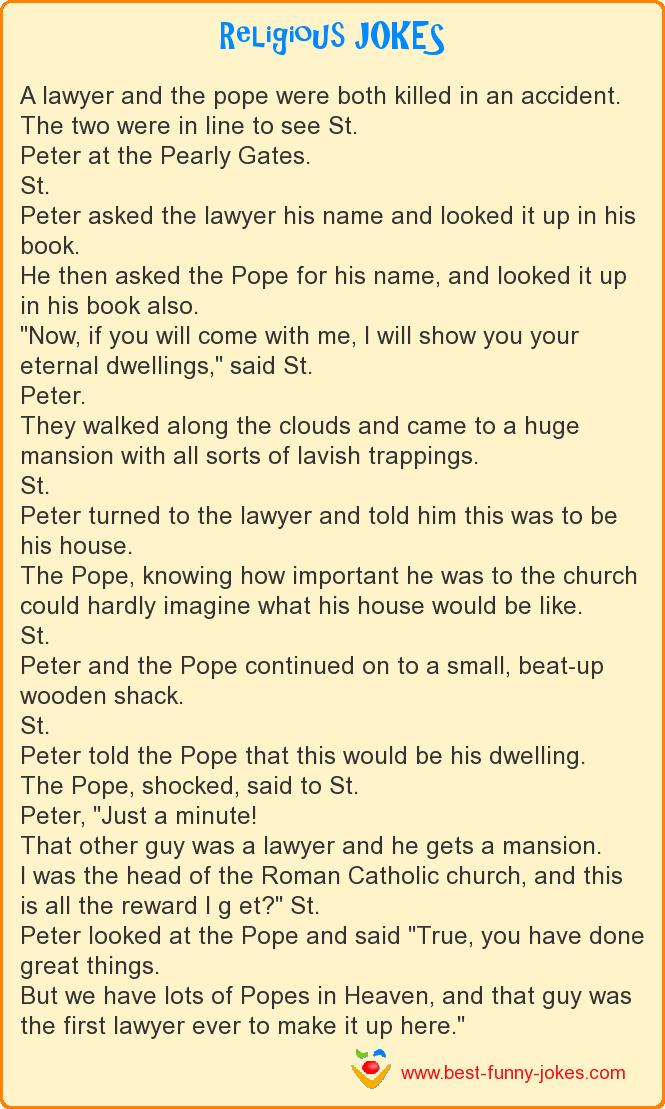 A lawyer and the pope were bot