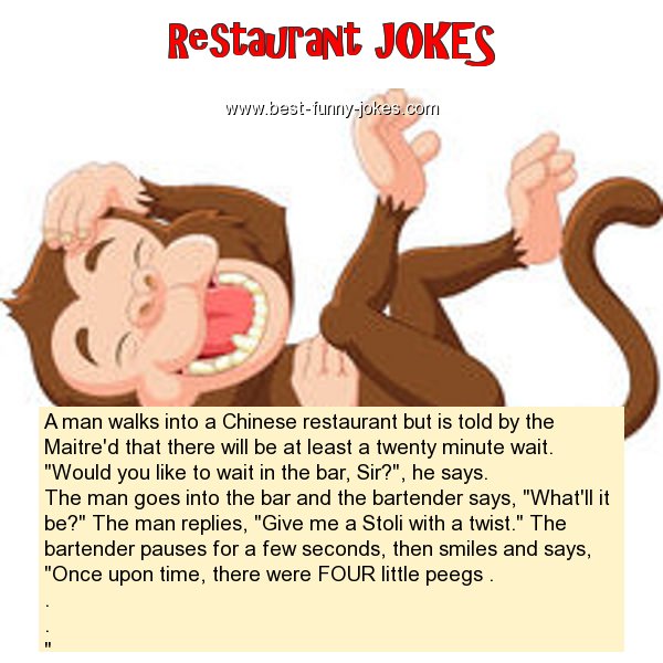 A man walks into a Chinese r