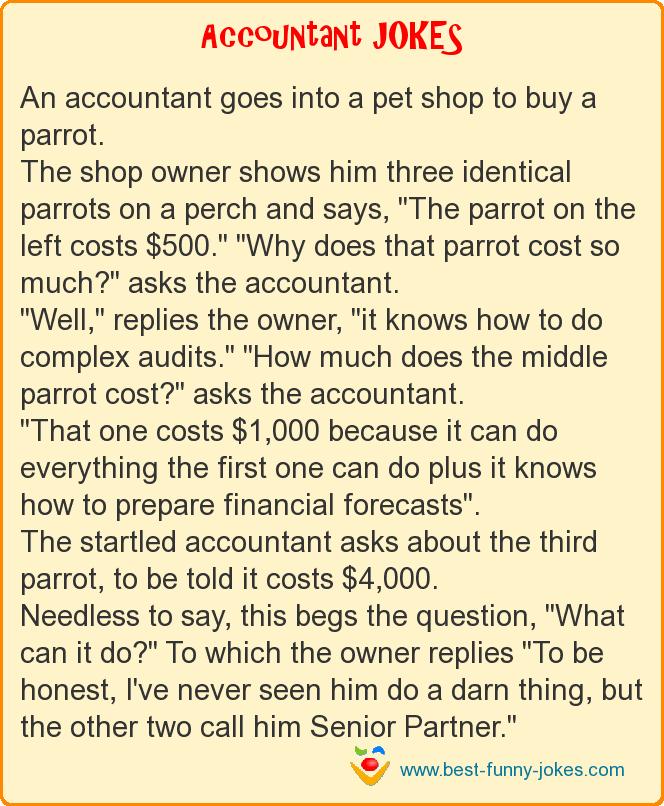 An accountant goes into a pe