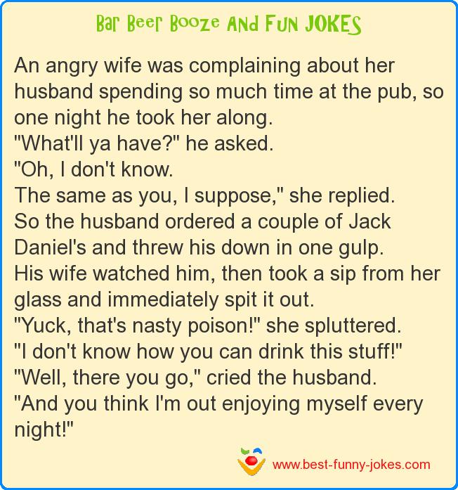 An angry wife was complainin