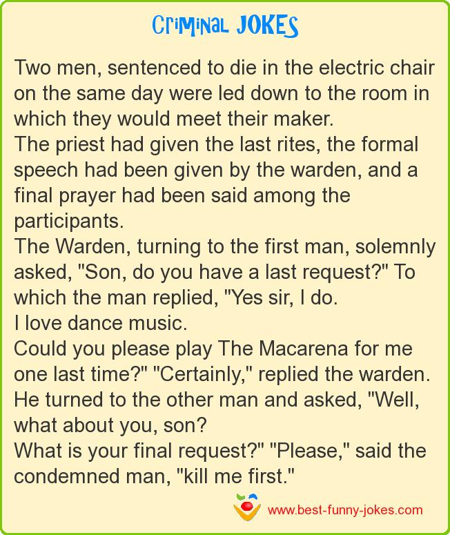 Two men, sentenced to die in