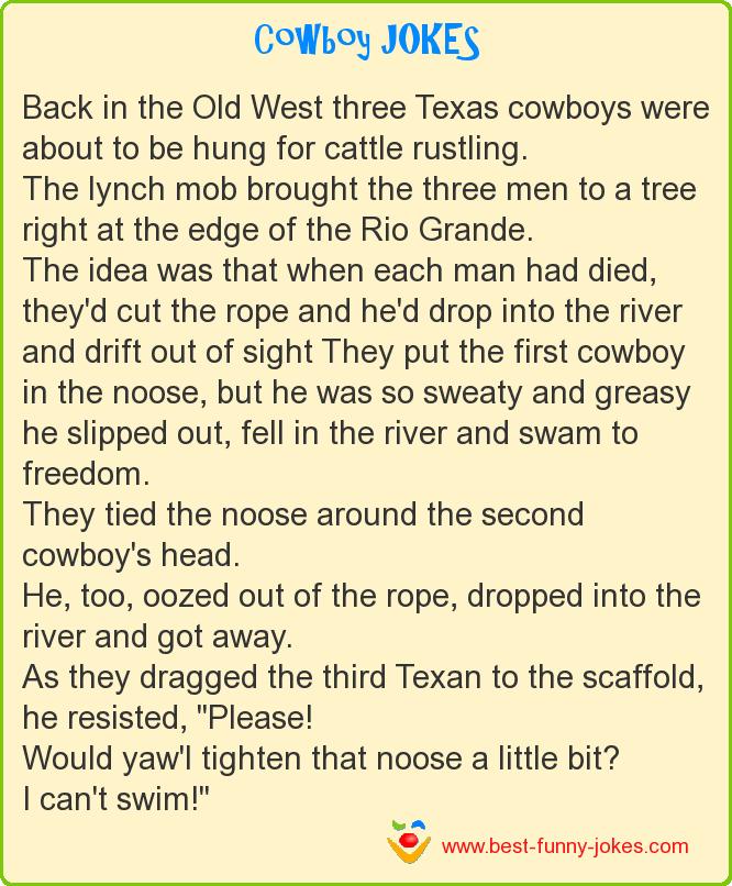 Cowboy Jokes: Back in the Old West...