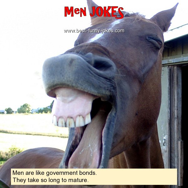 Men are like government bonds.