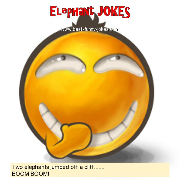 Two elephants jumped off a c