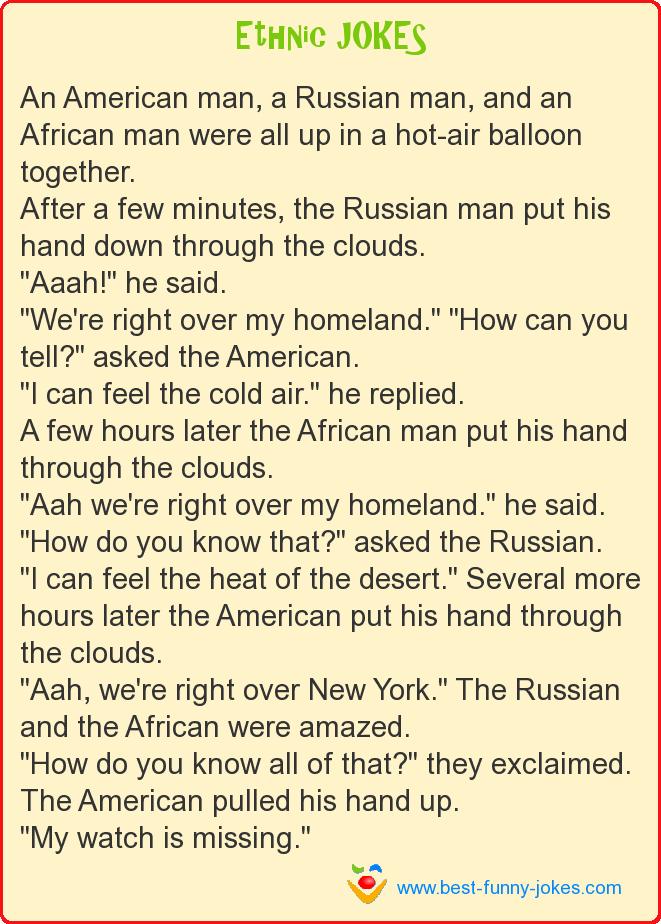 An American man, a Russian m