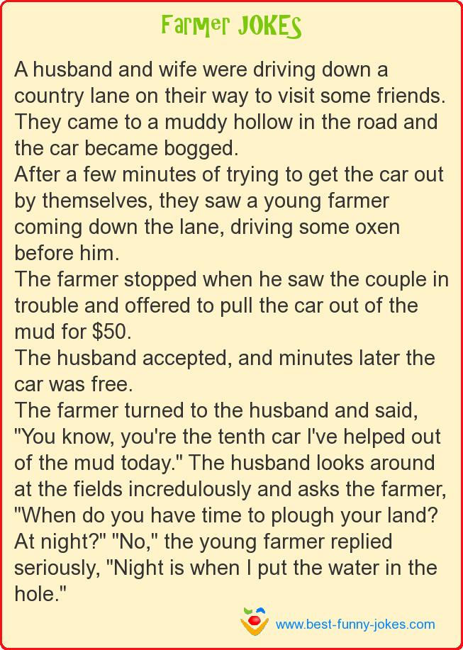 A husband and wife were drivin