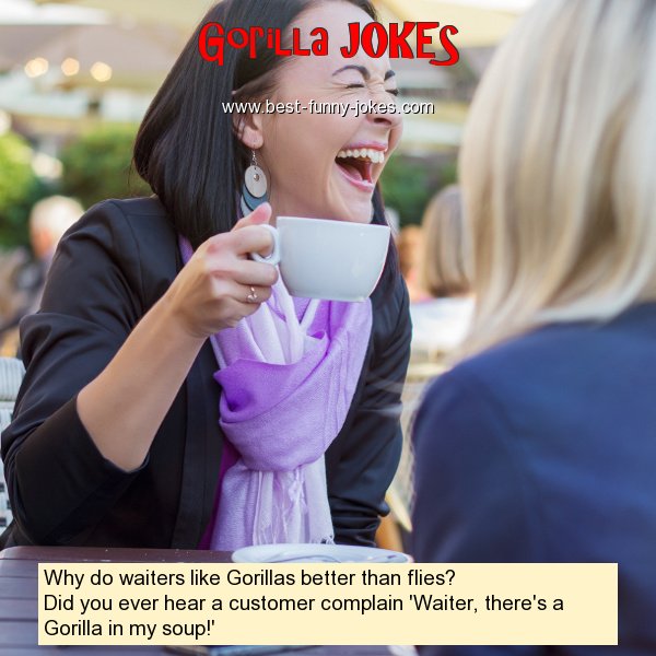 Why do waiters like Gorillas