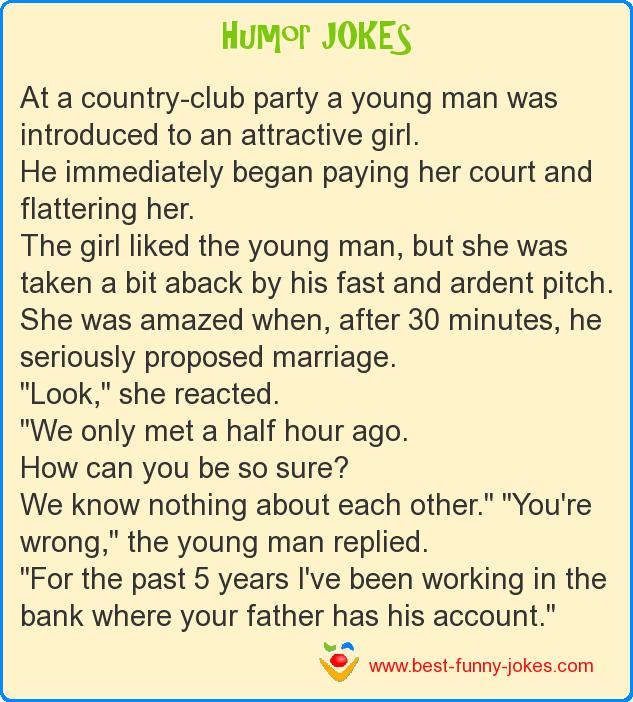 At a country-club party a yo