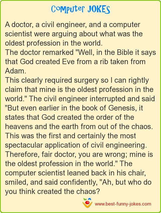A doctor, a civil engineer, an