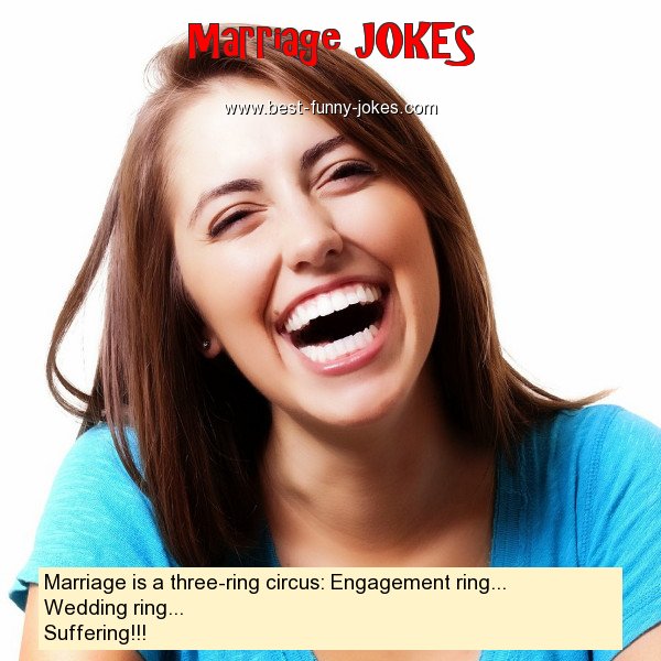 Boodschapper Laster waar dan ook Marriage Jokes: Marriage is a three-...
