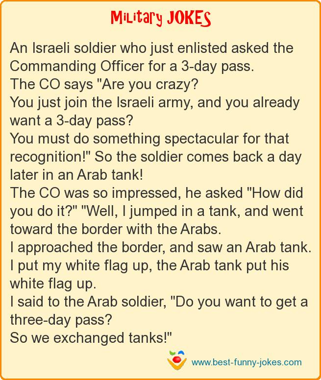 An Israeli soldier who just en