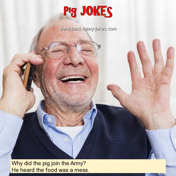 Why did the pig join the Army?