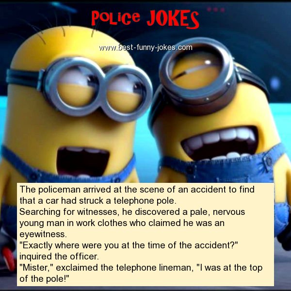 Police Jokes: The policeman arrive...