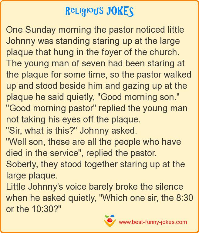 One Sunday morning the pastor