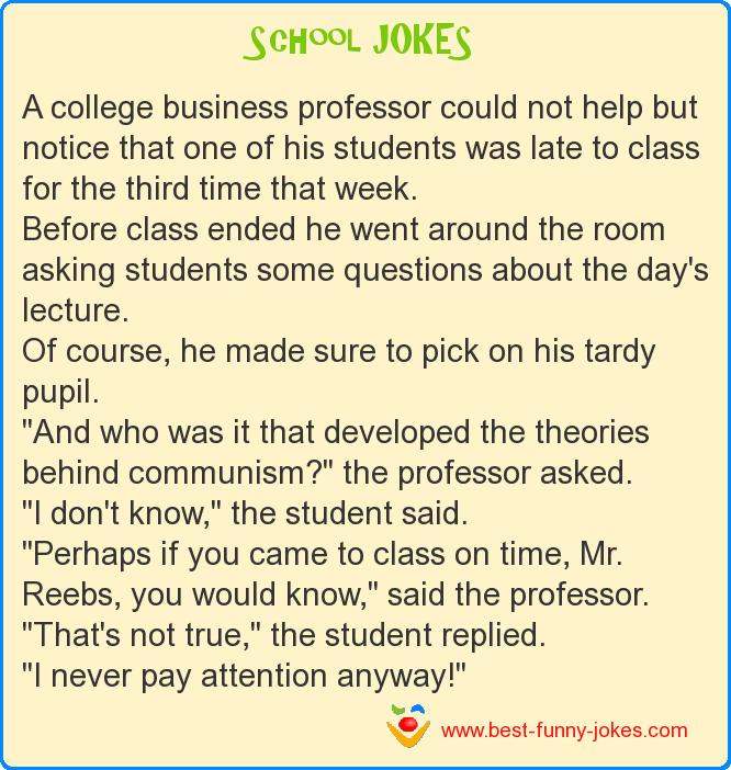 A college business professor