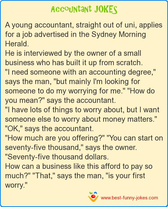 A young accountant, straight o